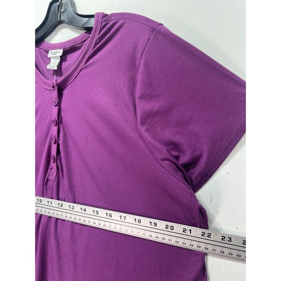 Rue 21 - Women's Short Sleeve Stretch Blouse - Purple - 4X - Picture 3 of 11